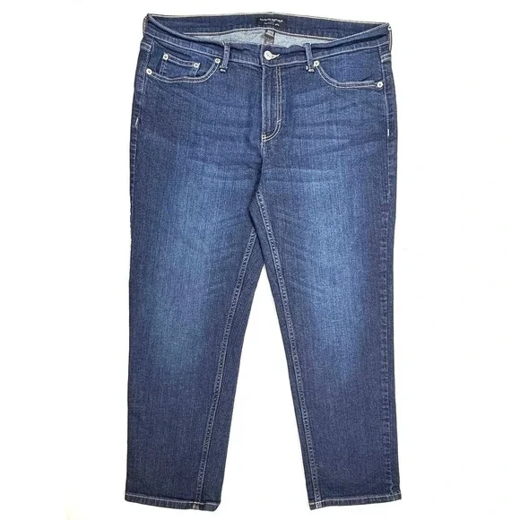 Banana Republic Girlfriend Jeans Women's Size‎ 31 / 12 Medium Wash Stretch Denim - Picture 3 of 8